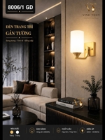 Đèn tường tay sắt mạ đồng 8006/1GD