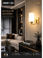 Đèn tường tay sắt mạ đồng 8006/1GD
